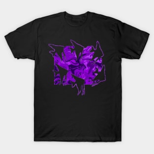 Currents Liquid Abstract Violet Angelfish Silhouette T-Shirt